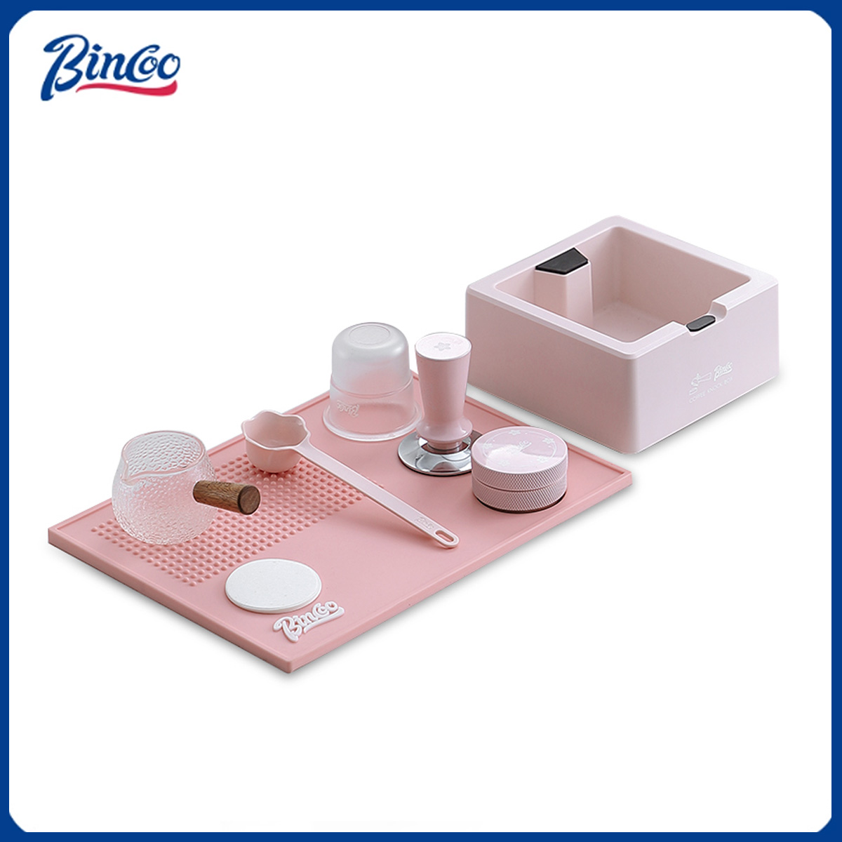 Espresso Tamper Set - 빈쿠 핑크 에스프레소 51mm-58mm 탬핑 매트