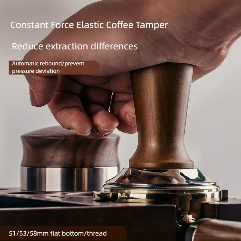 Espresso Tamper Set - 51mm 53mm 58mm 너도밤나무 에스프레소 커피