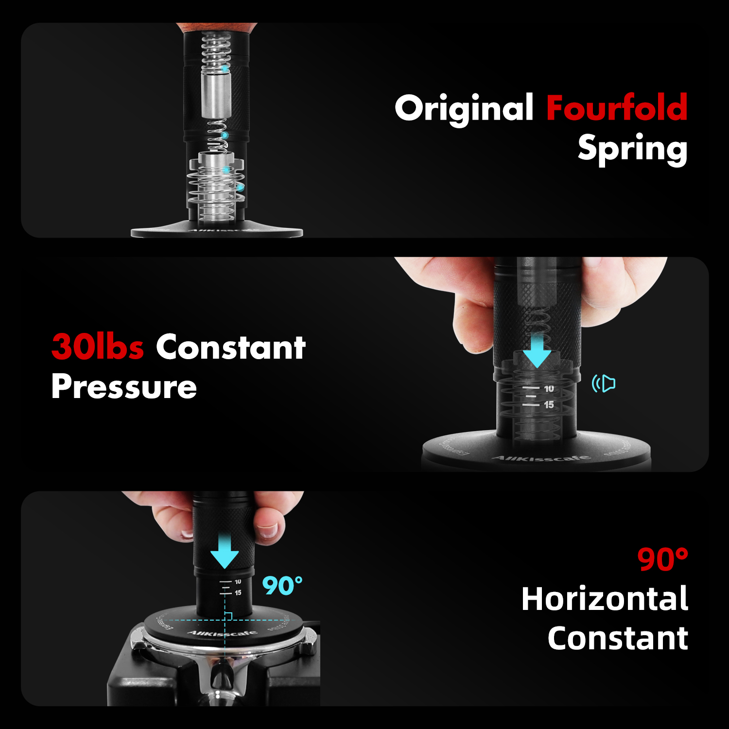 AliKisscafe 커피 탬퍼 임팩트 4 스프링 일정 - Espresso Tamper Set 리뷰 및 가격