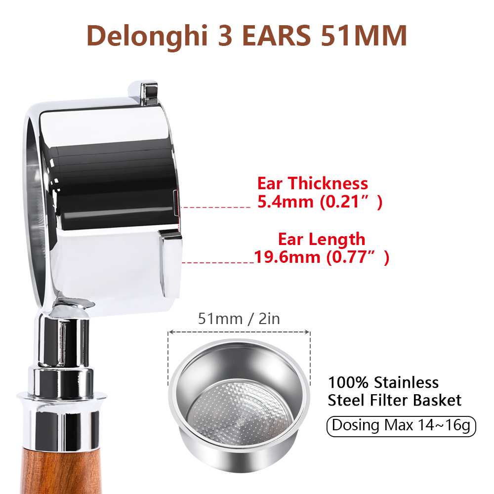 51mm 커피 바텀리스 포터필터 (델롱기 EC680 E - Coffee Equipment Machine 리뷰 및 가격