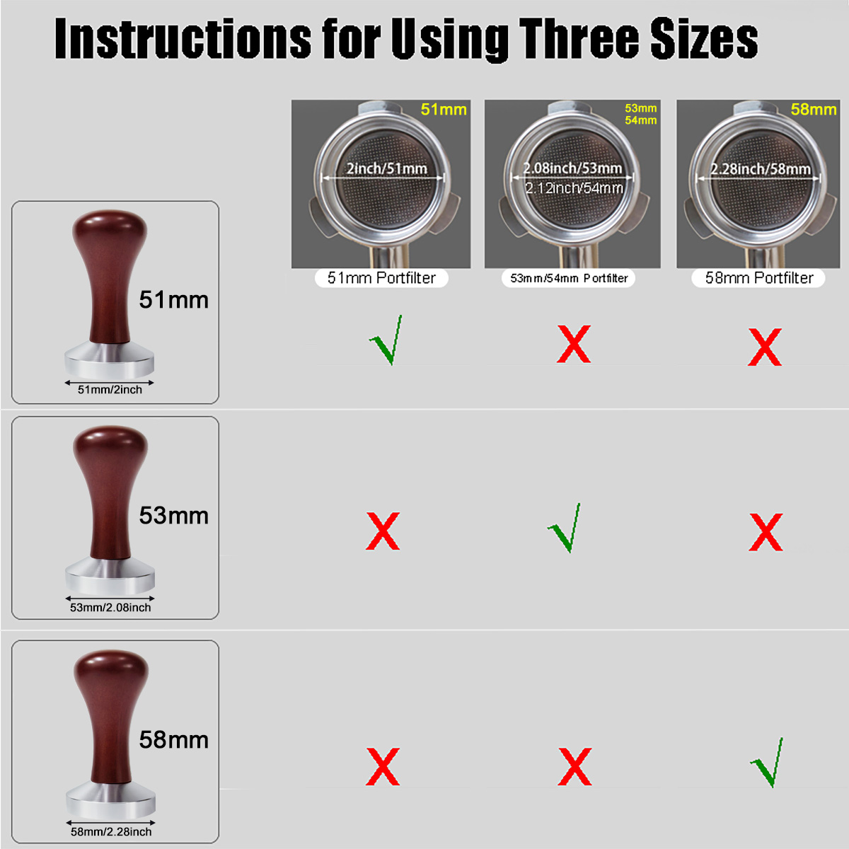 나무 손잡이가 있는 에스프레소 탬퍼, 바리스타 플랫 베 - Espresso Tamper Set 리뷰 및 가격